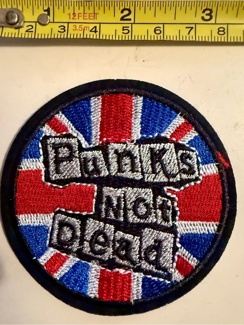 Union Jack Embroidered Patch - Red, Blue, White